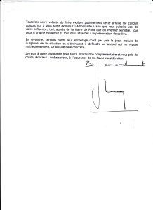 Lettre du Maire du VIème à l'Ambassadeur d'Espagne (p.2)